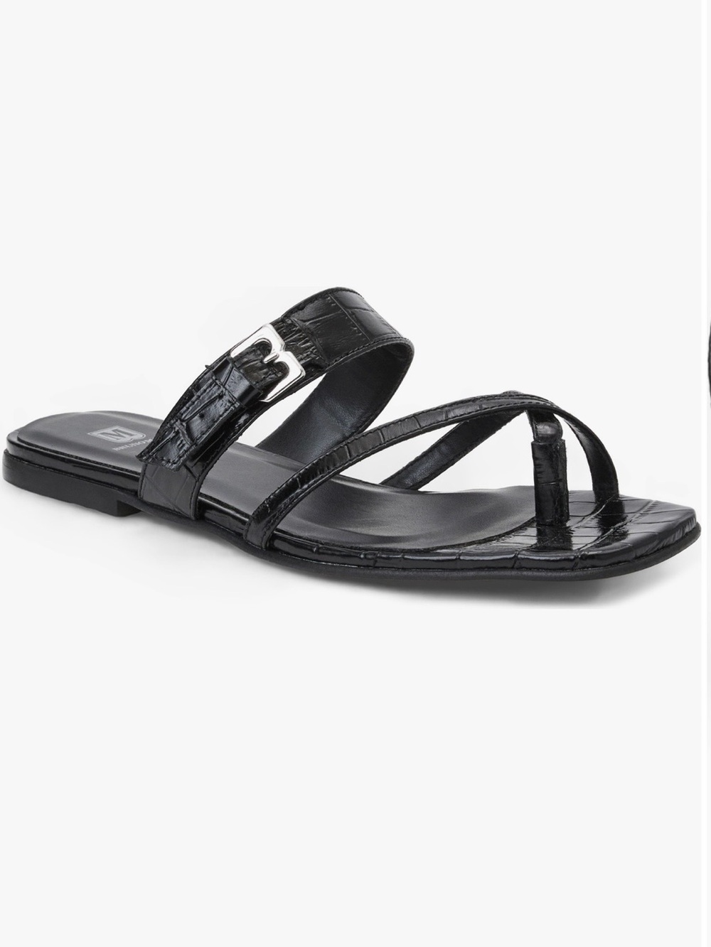 Bruno Magli Noela Croc Embossed Slide NWT